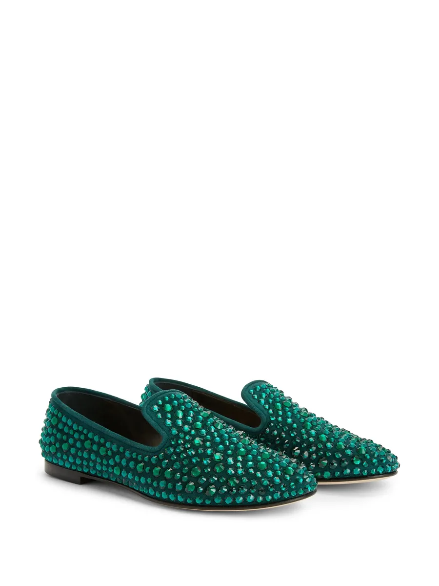 Evangeline crystal-embellished loafers 3