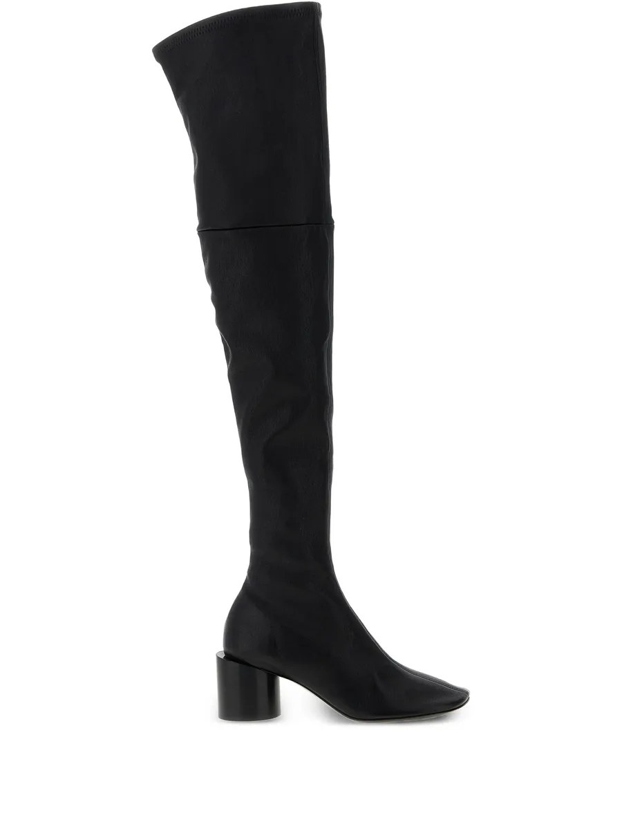 60mm leather round-toe boots 1