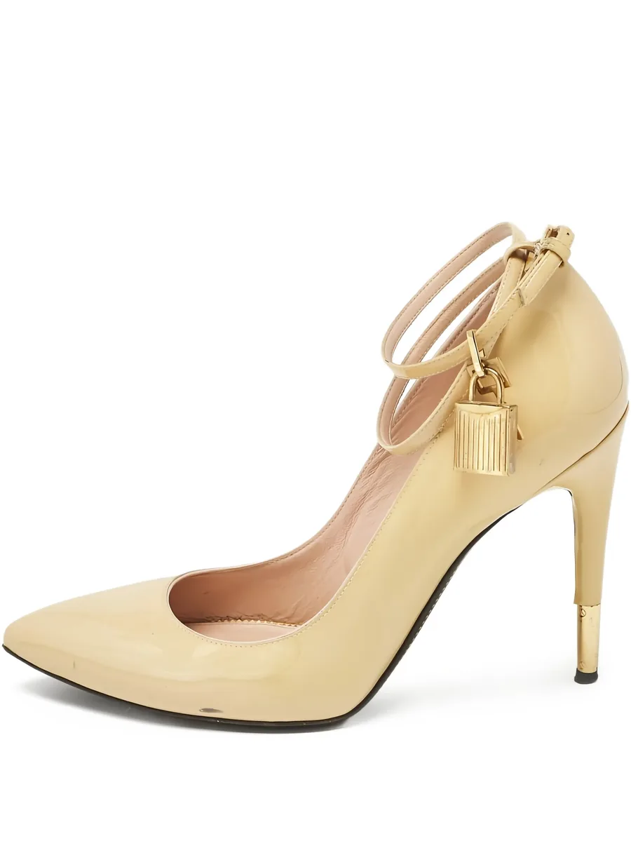 100mm patent-leather lock pumps 2