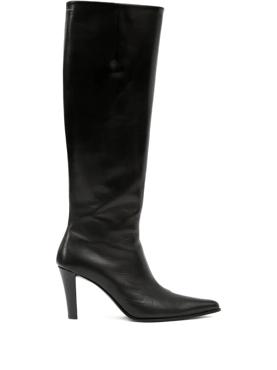 leather knee-high boots 1