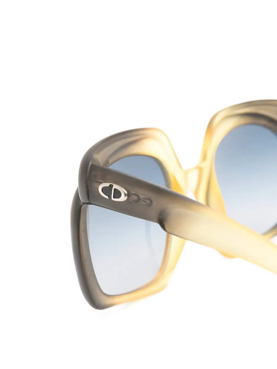 1970s CD-logo square-frame sunglasses 5