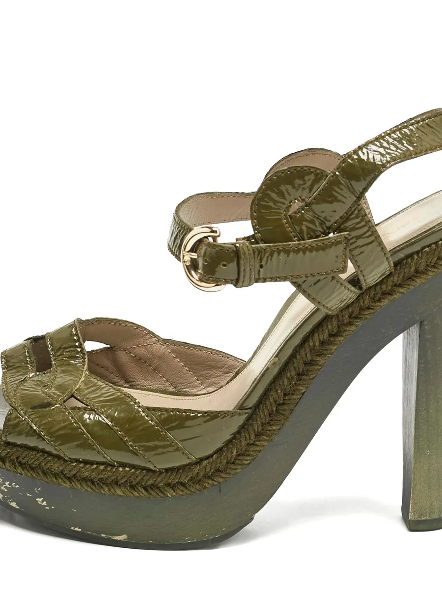 2024 Patent Leather Platform Sandals 3