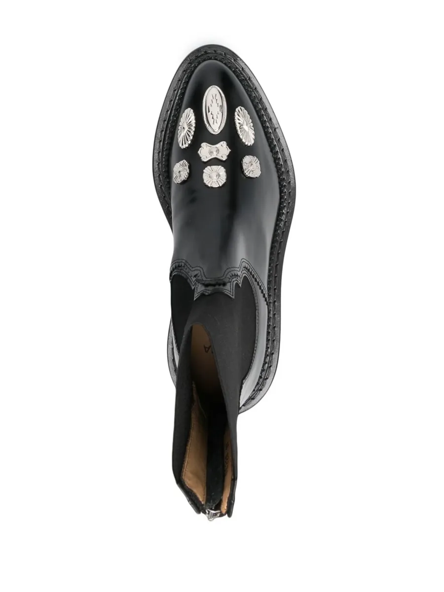 pointed leather ankle boots 8