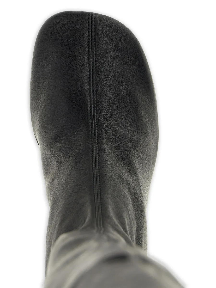 60mm leather round-toe boots 6
