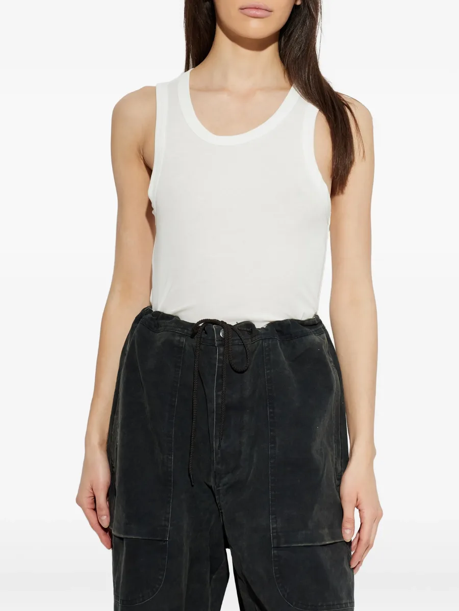 ribbed-trim sleeveless tank top 3