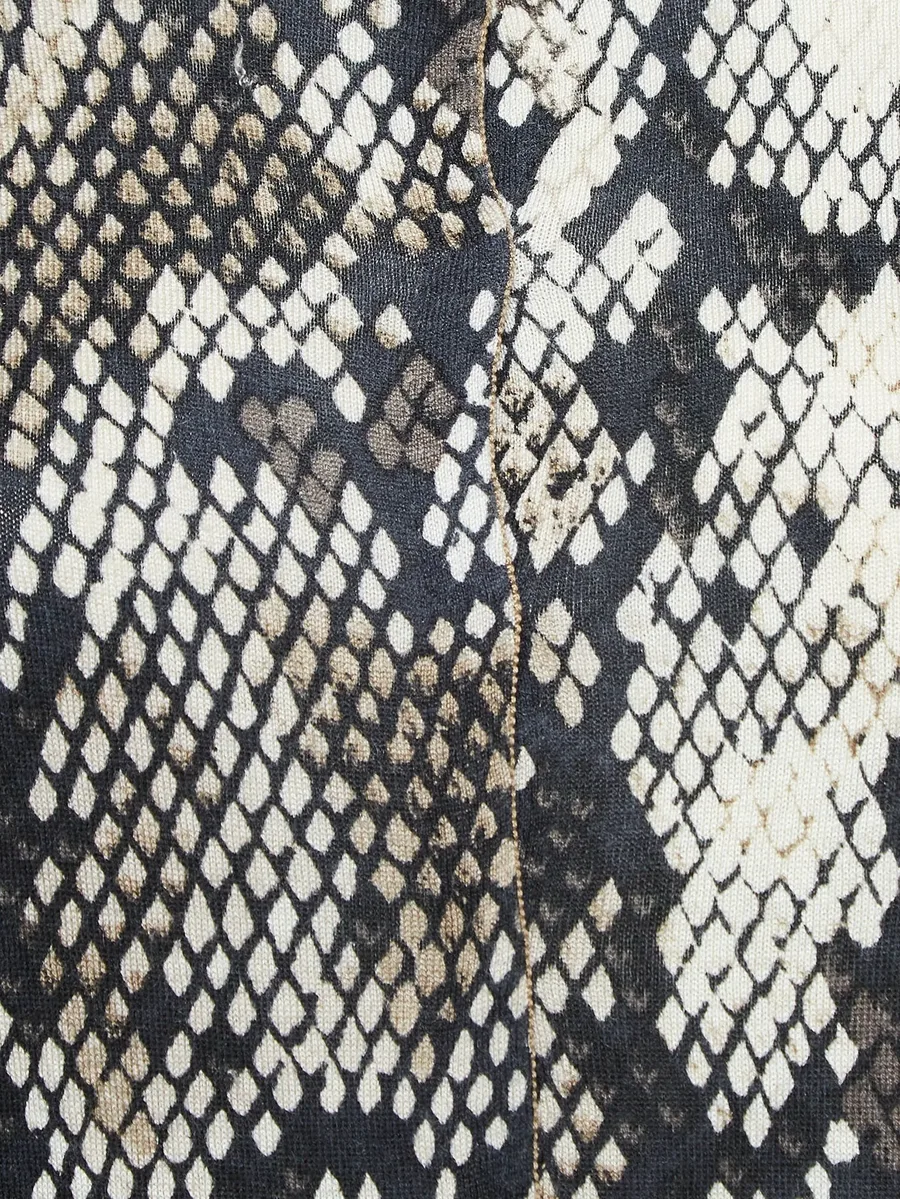 snake-print lace-trim top 5