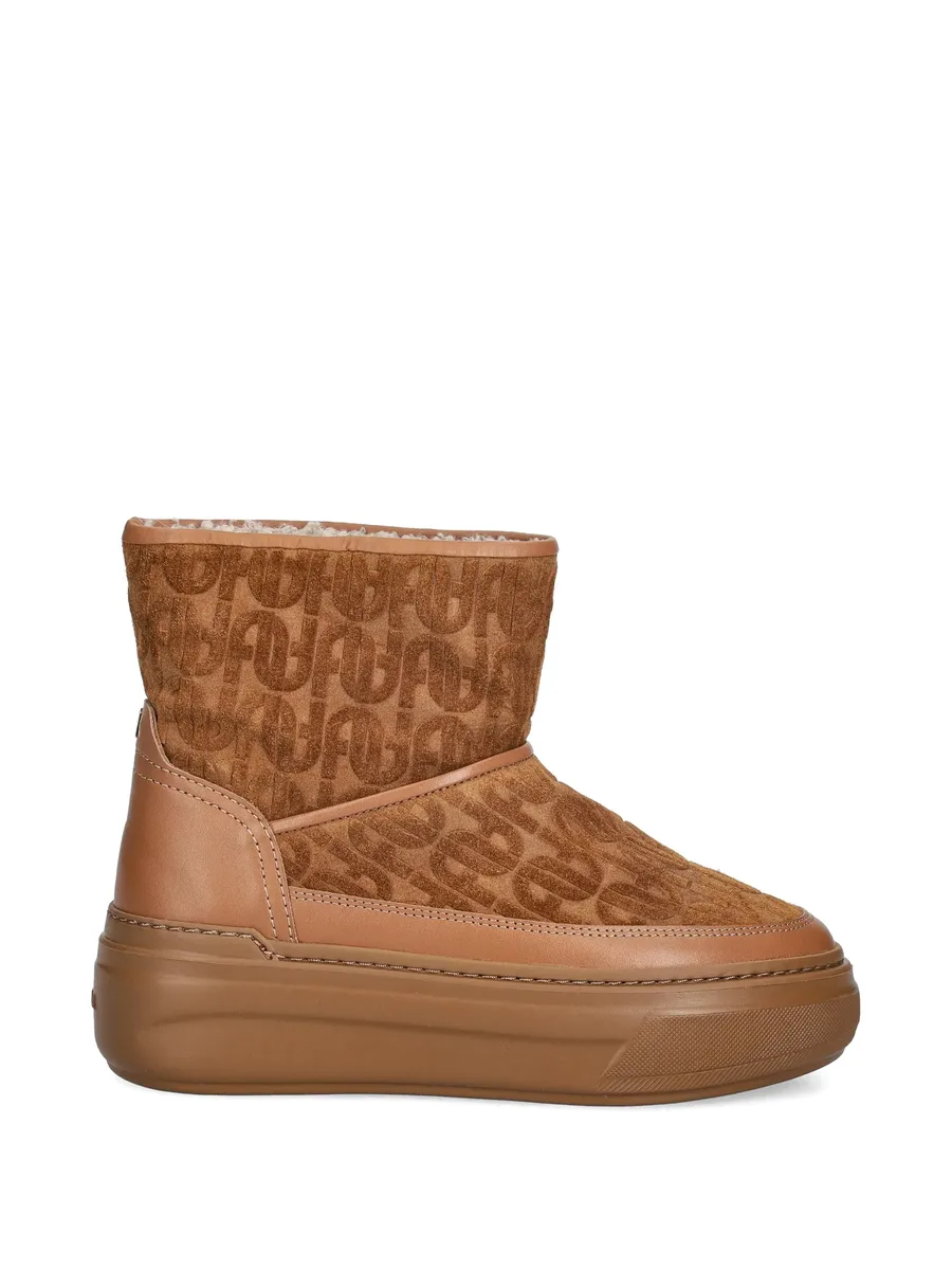 logo-embossed platform boots 1