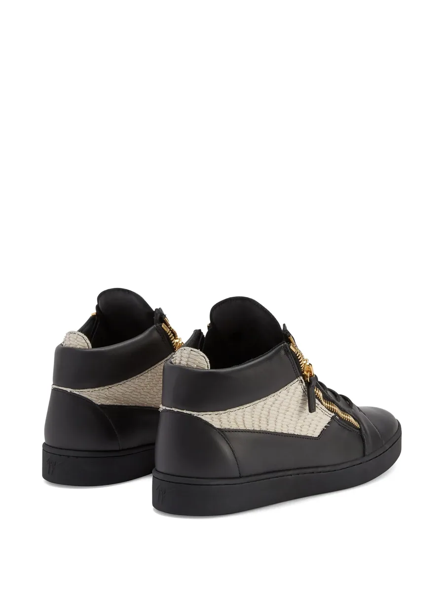 Kriss zip-fastening leather sneakers 6