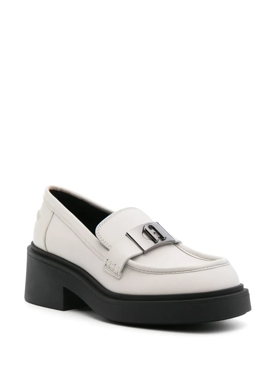 58mm logo-plaque leather loafers 4