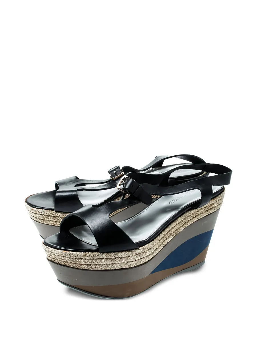95mm wedged platform sandals 5