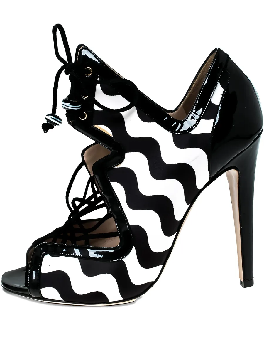 wave-print sandals 1