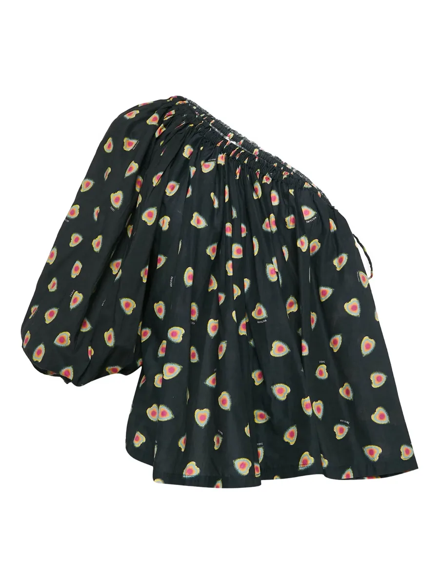 Pre-owned heart-pattern blouse 3
