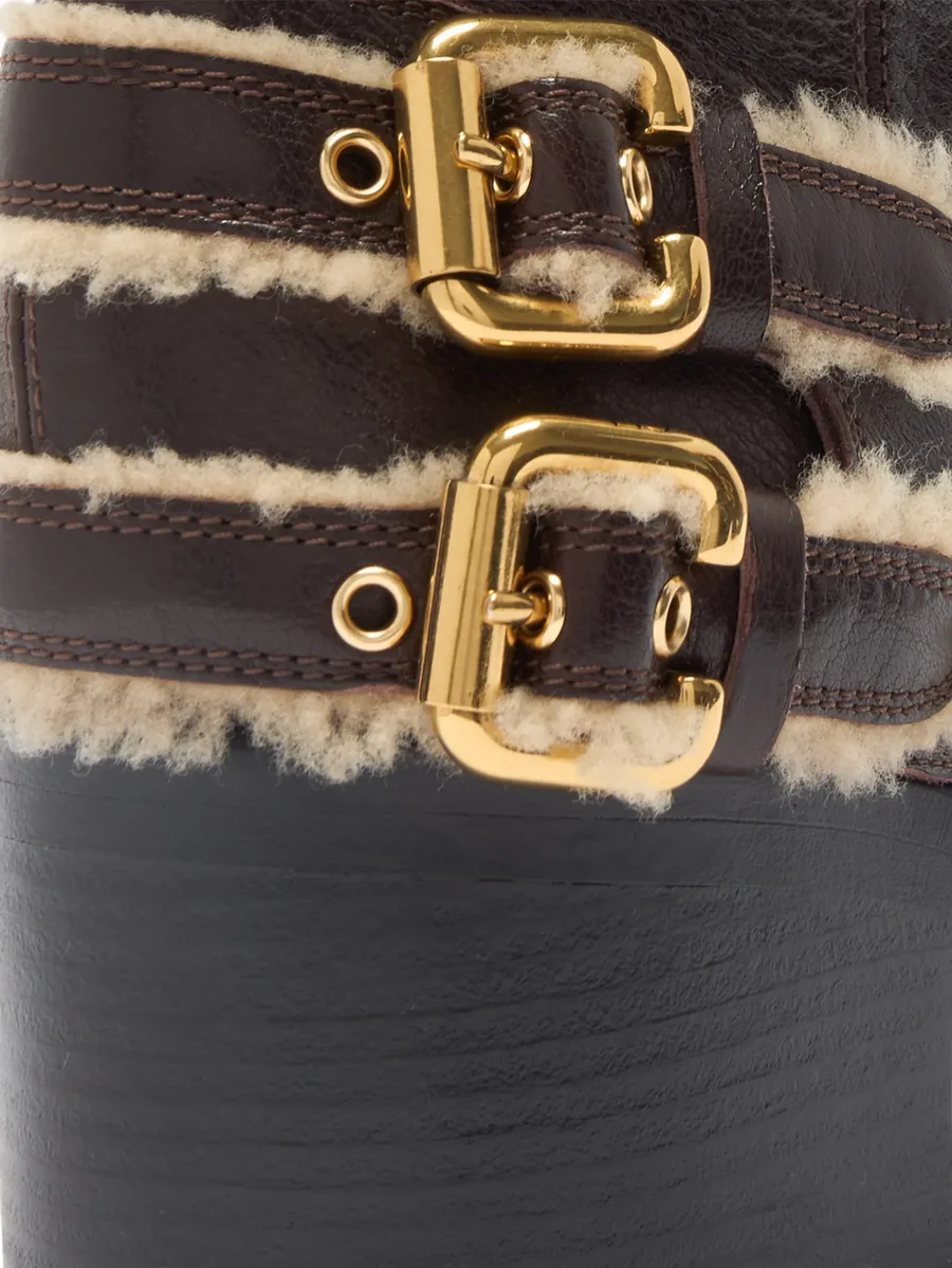 Dakota buckle shearling boots 8
