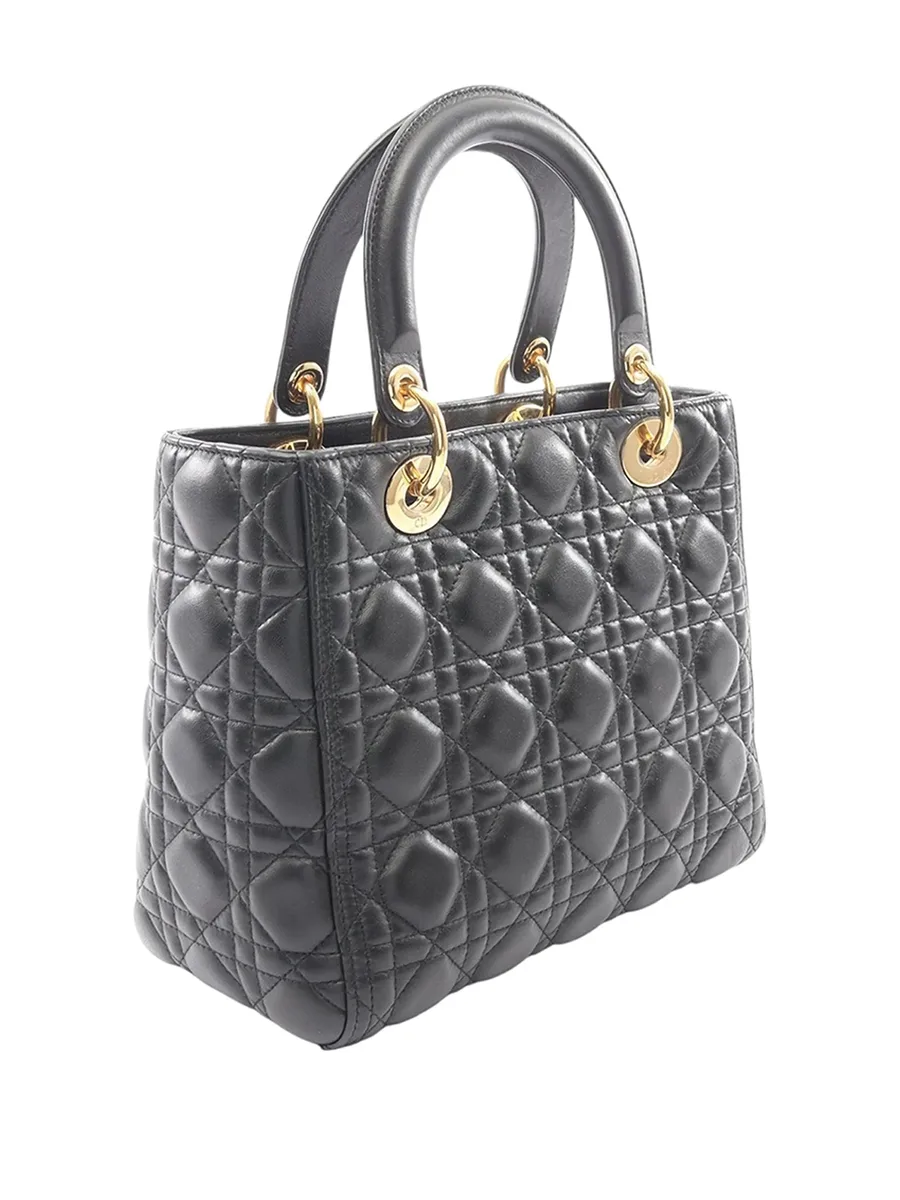 сумка-сэтчел Cannage Lady Dior среднего размера (2010-2026 годы) 5