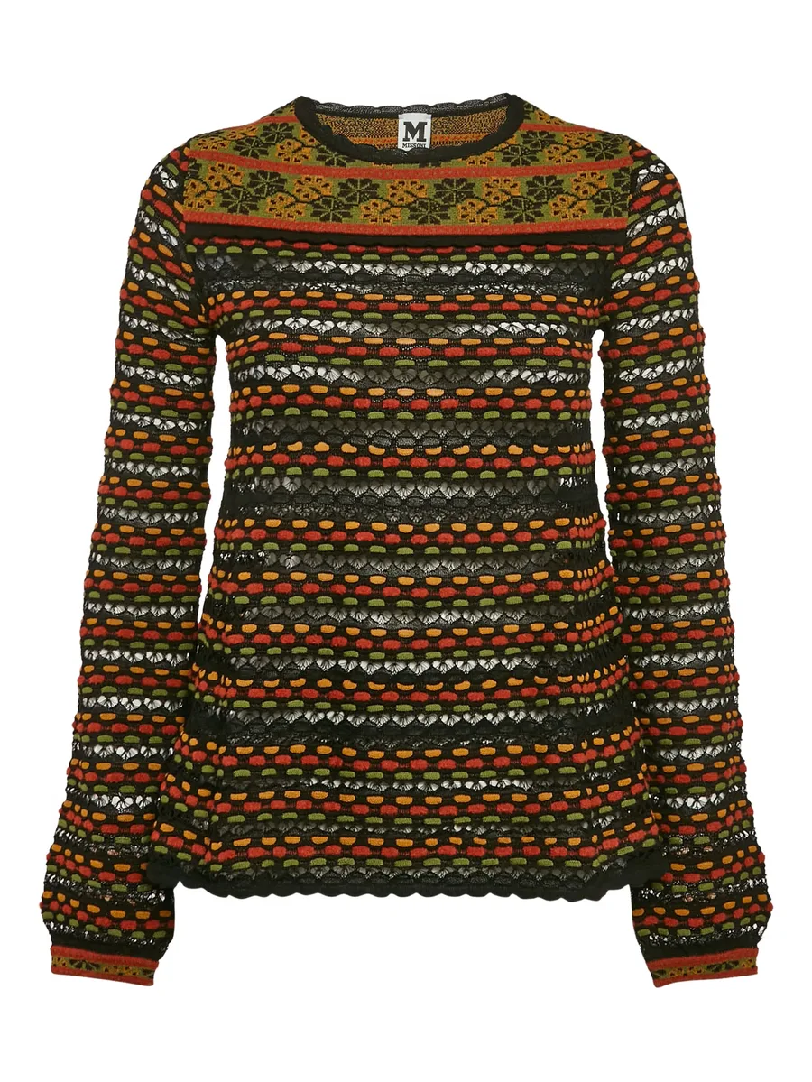 floral knit sweater 1