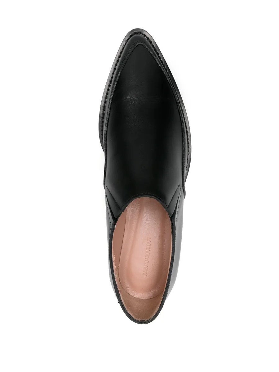 pointed-toe leather loafers 7
