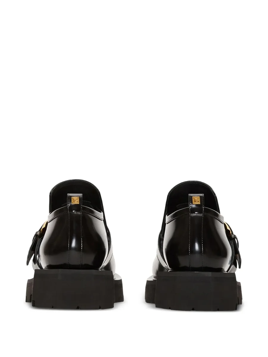 Anthem buckle leather loafers 3