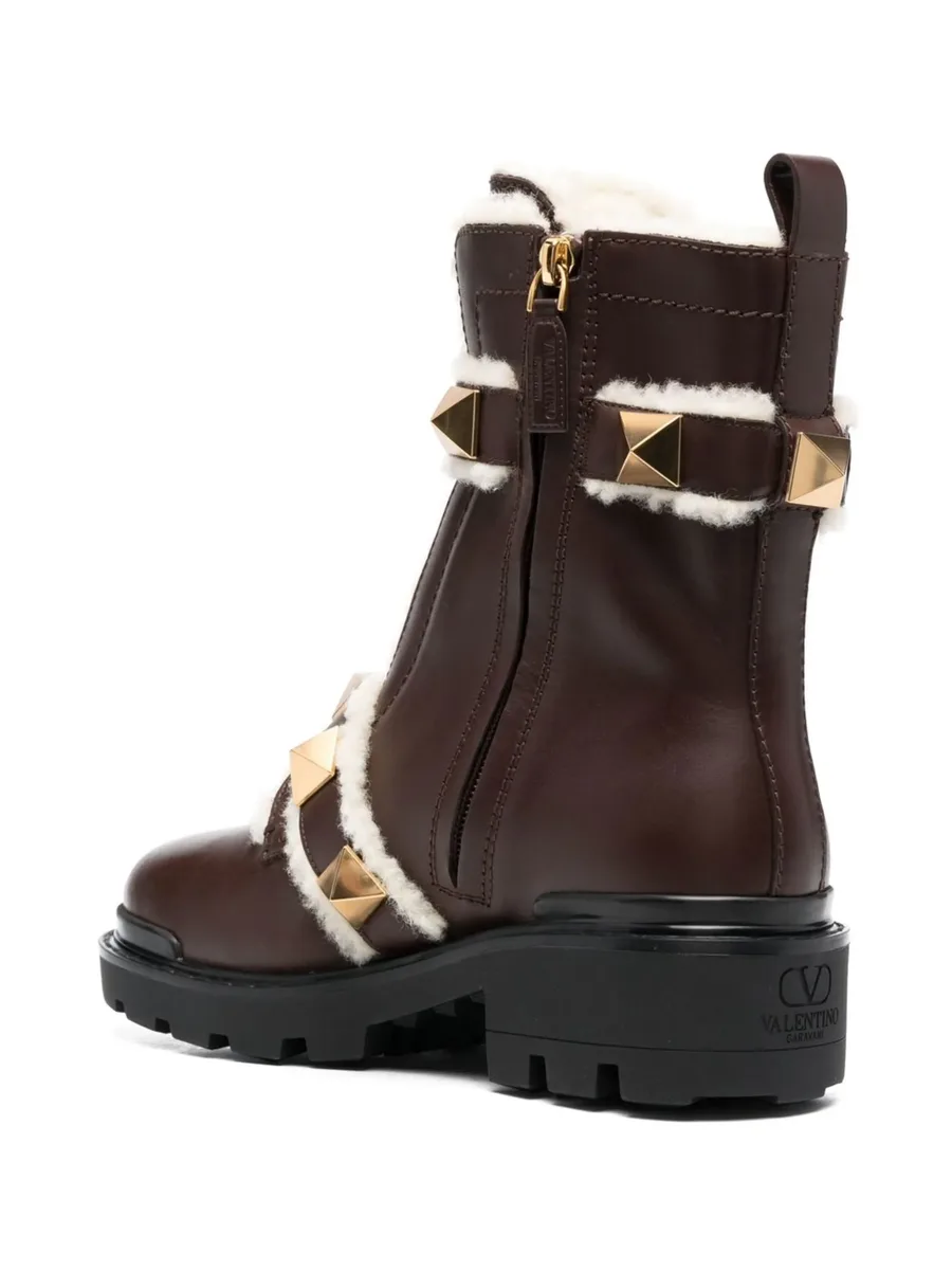 Rockstud-embellished biker boots 5