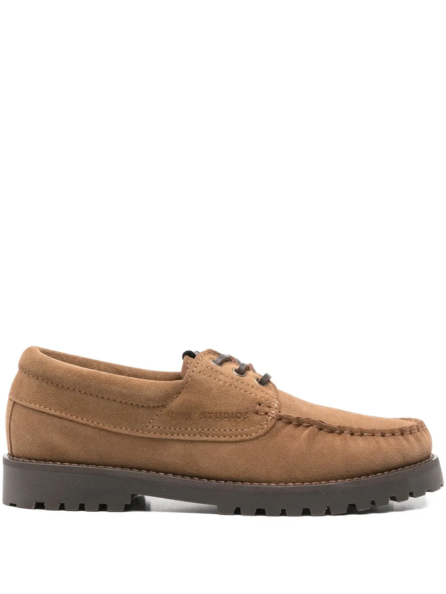 suede lace-up loafers 1