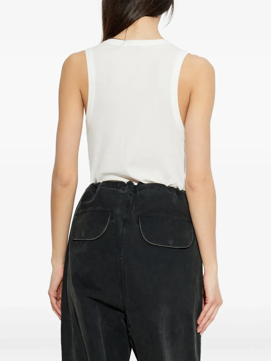 ribbed-trim sleeveless tank top 7