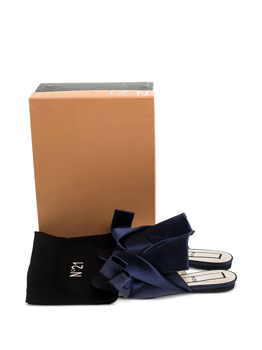 satin knot-embellishment sandals 9