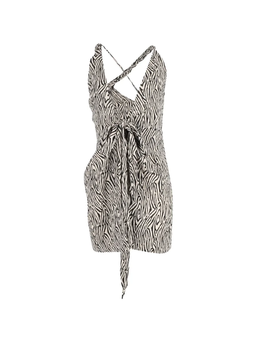 платье мини с запахом и жатым эффектом 1