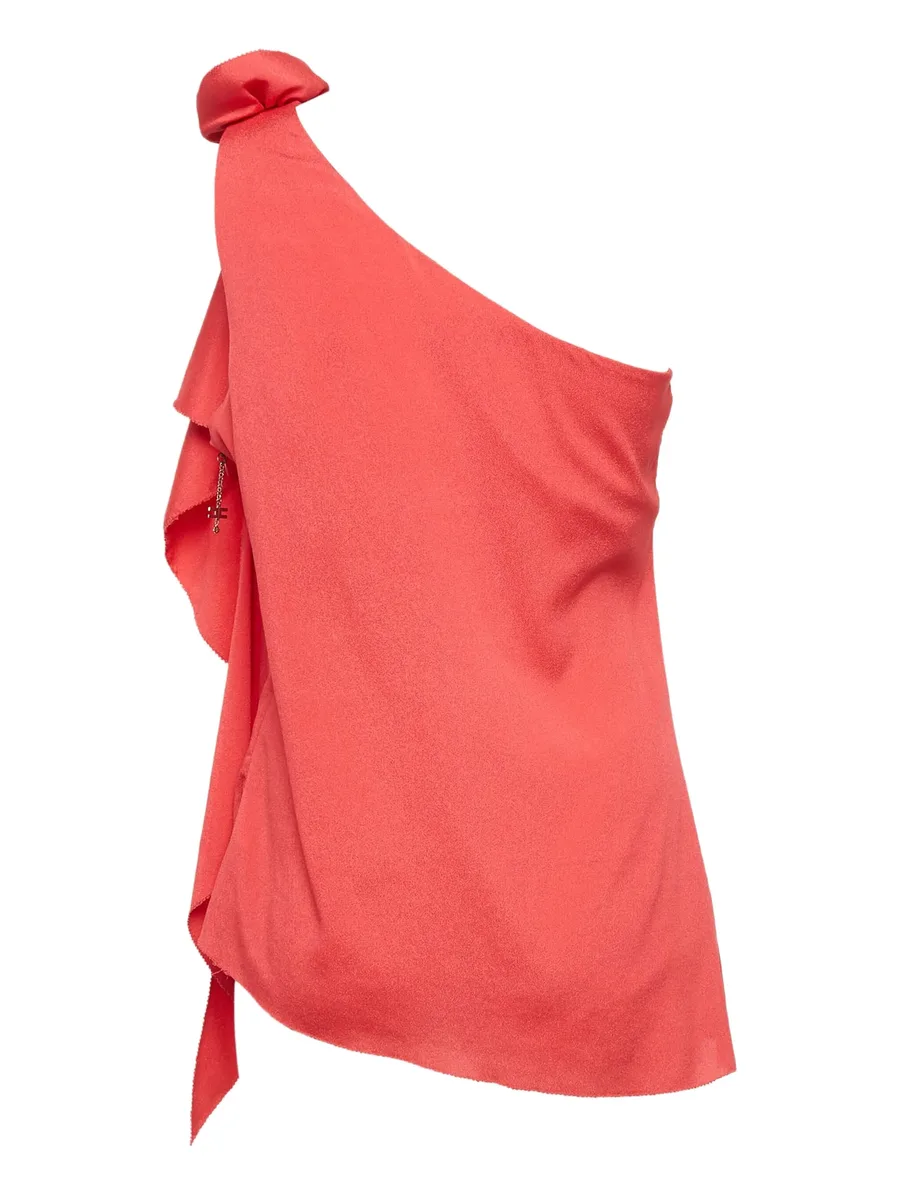 pre-owned asymmetric ruffled one-shoulder top 3