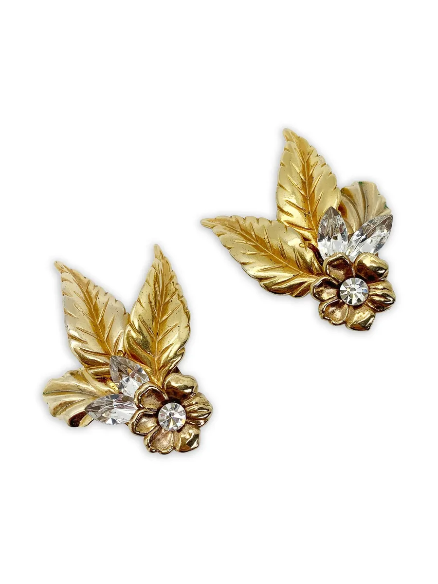 серьги Crystal Leaf (1950-е годы) 3