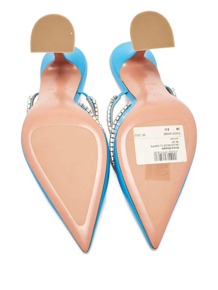 rhinestone-embellished pointed mules 5