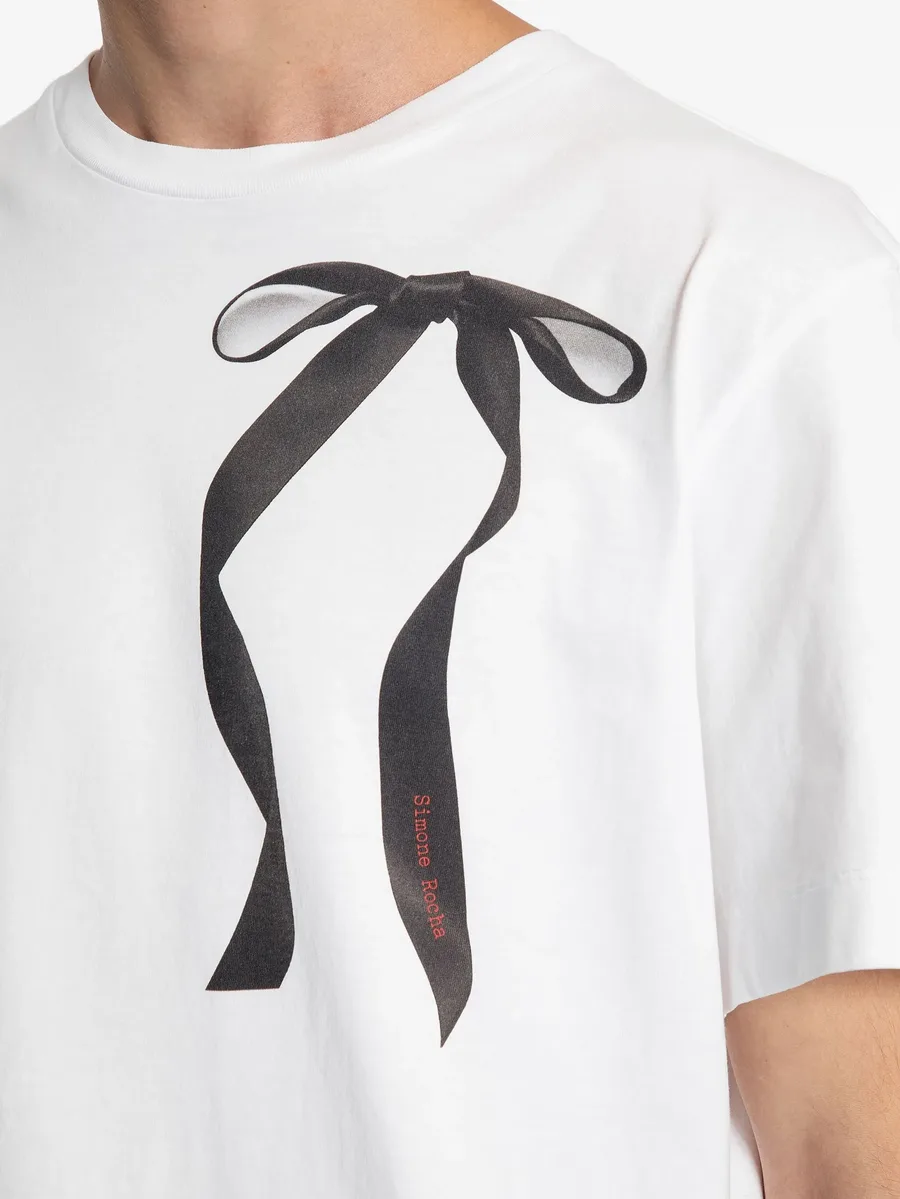 ribbon-print polo shirt 10