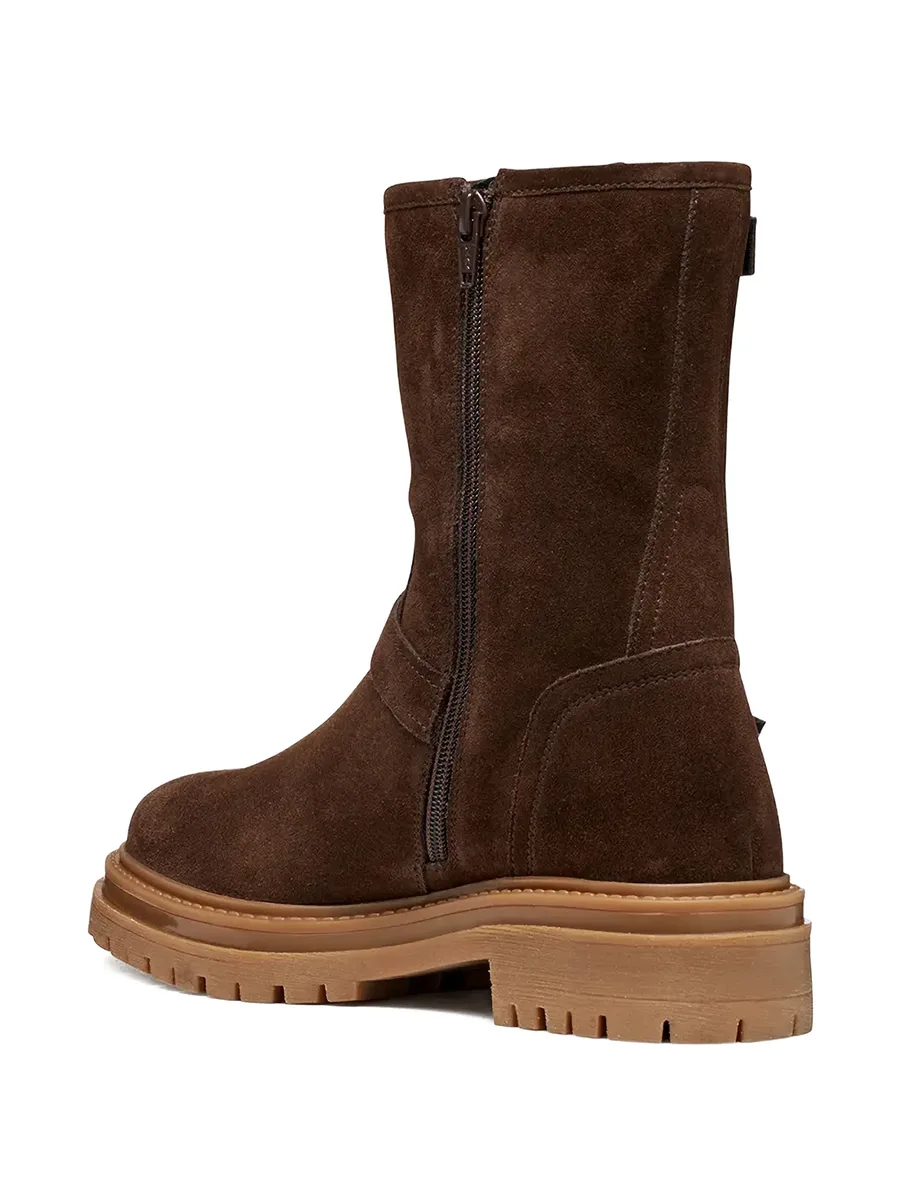 buckle-embellishment suede boots 5