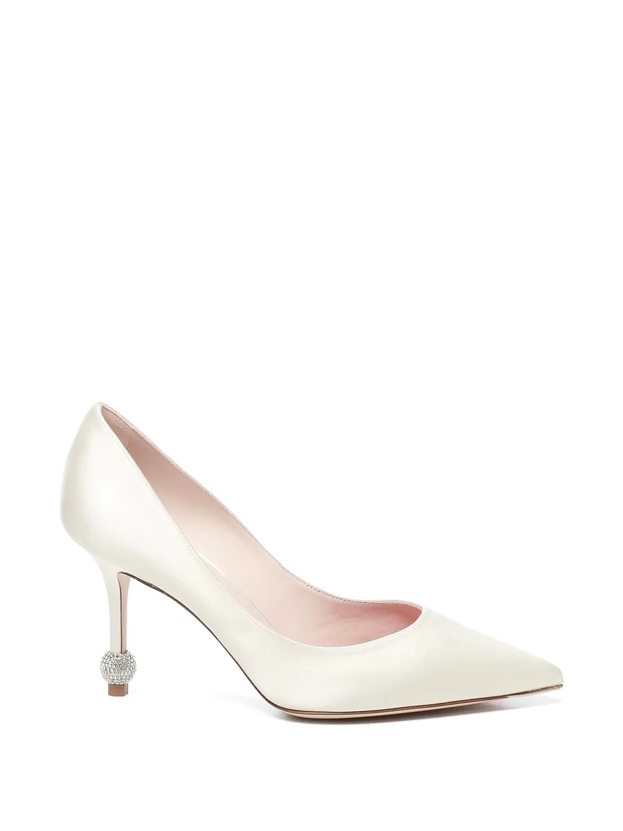Marlene crystal silk pumps 1