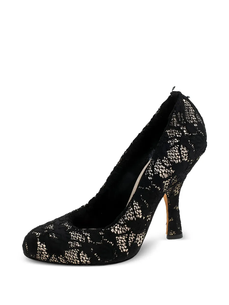 110mm lace-detailing heeled pumps 6