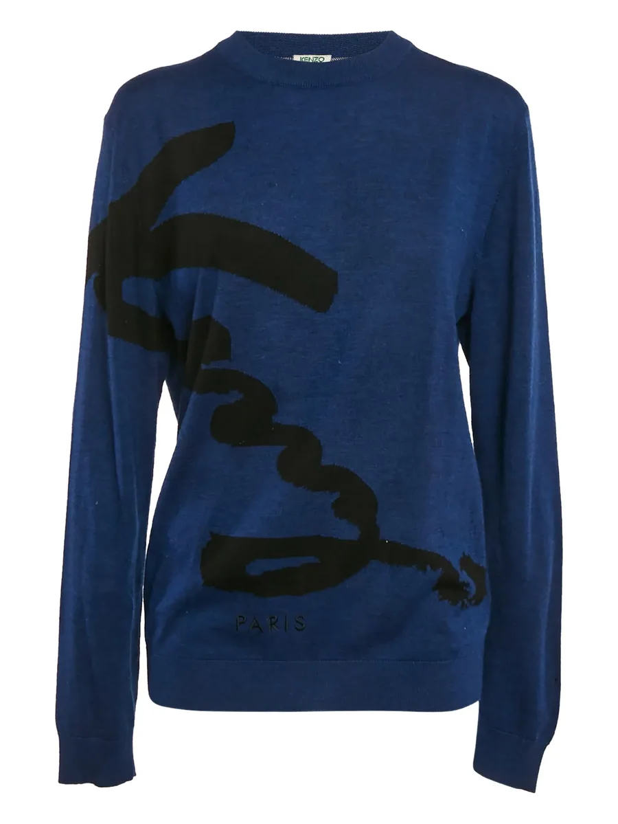 Intarsia knit sweater 1