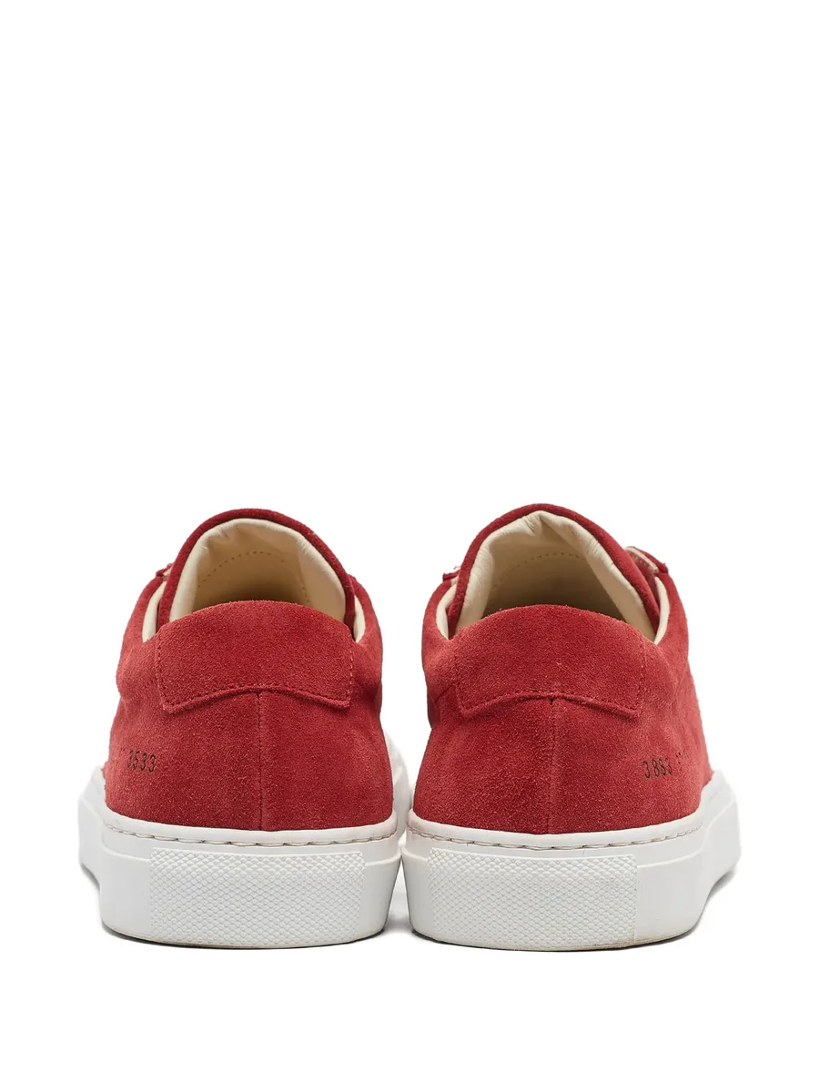 pre-owned suede sneakers 5