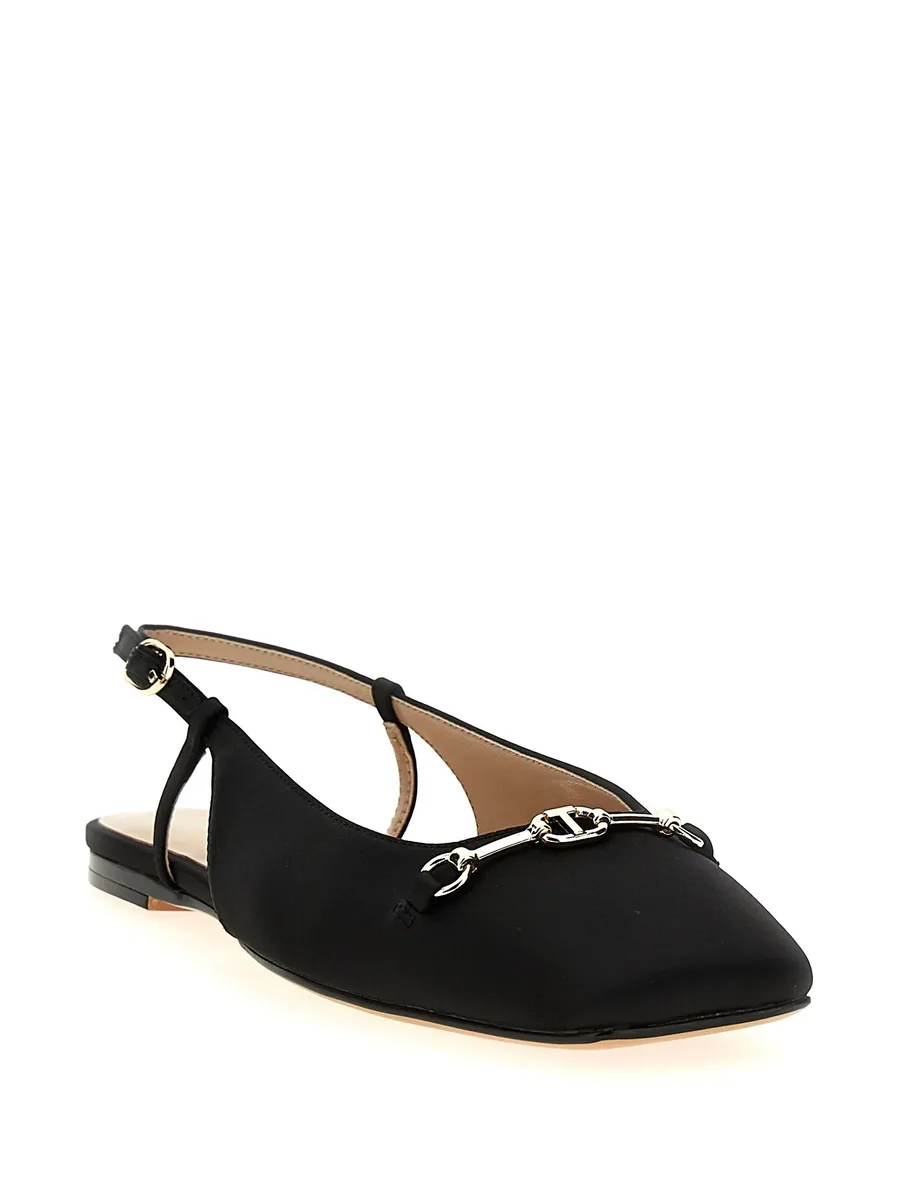 satin slingback flat pumps 4