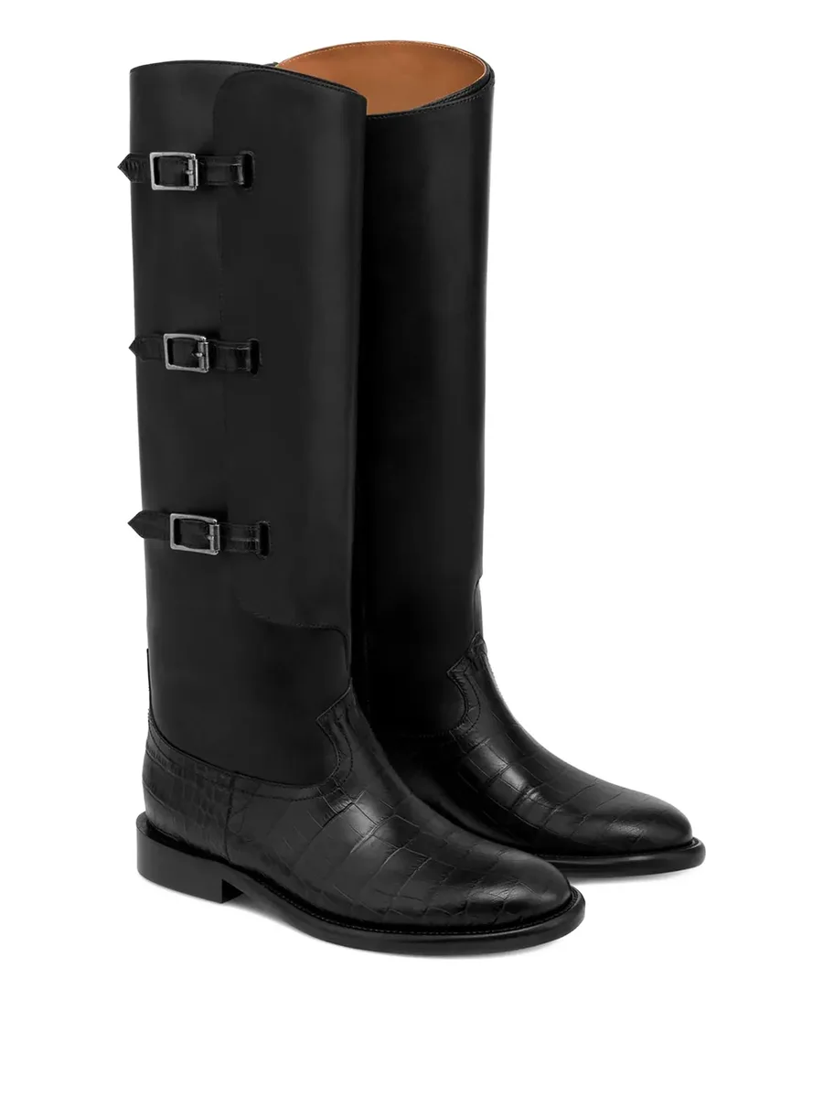 сапоги Montana Buckle 20 с тиснением под кожу крокодила 3
