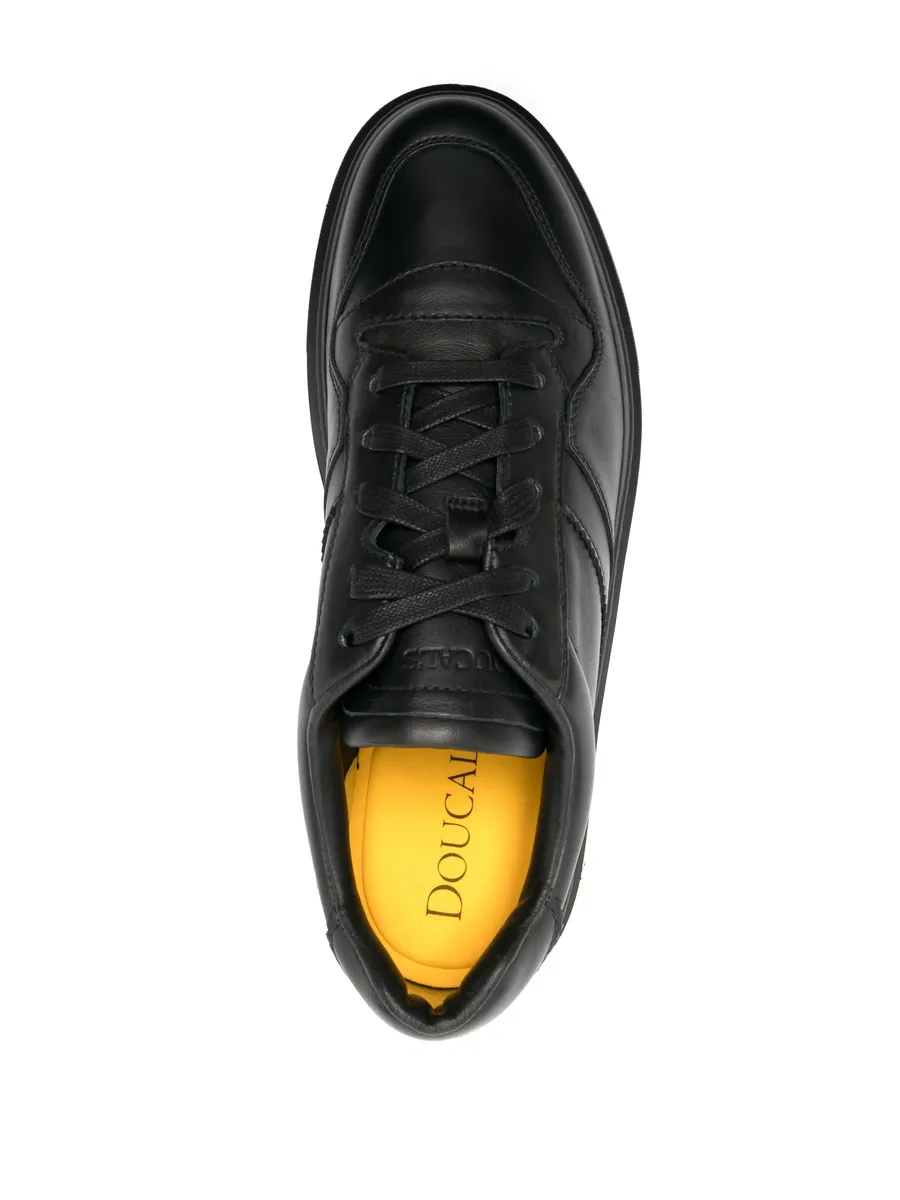 logo-debossed leather sneakers 8
