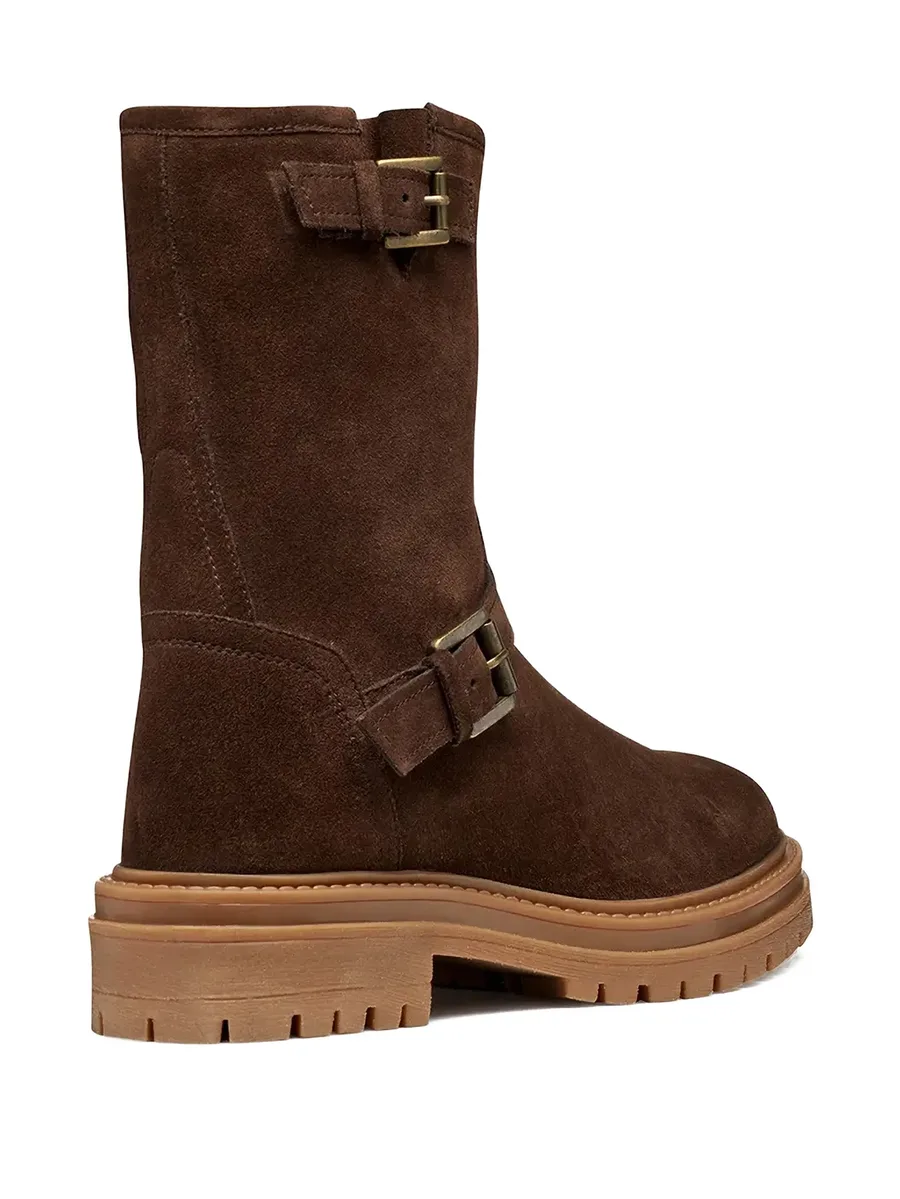 buckle-embellishment suede boots 9