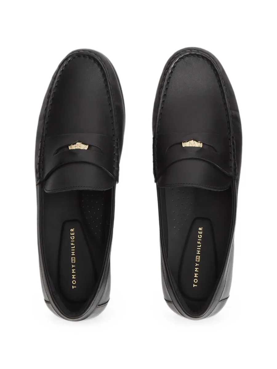 TH Monogram logo-plaque leather penny loafers 7