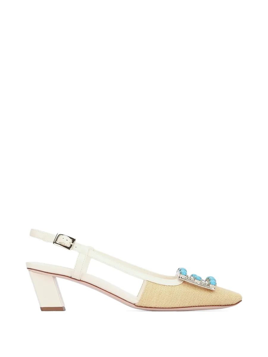 stone-embellished slingback pumps 1