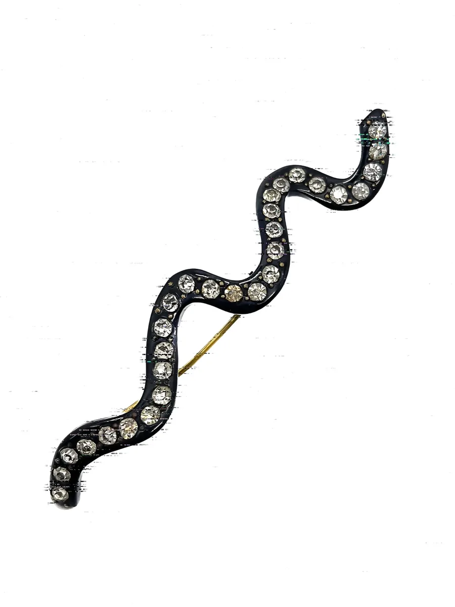 брошь Art Deco Crystal Snake (1930-е годы) 5