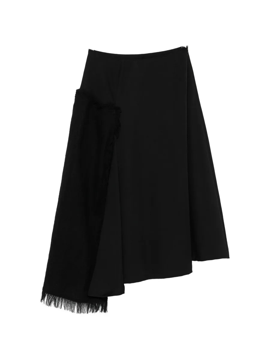 fringed-edge layered skirt 2