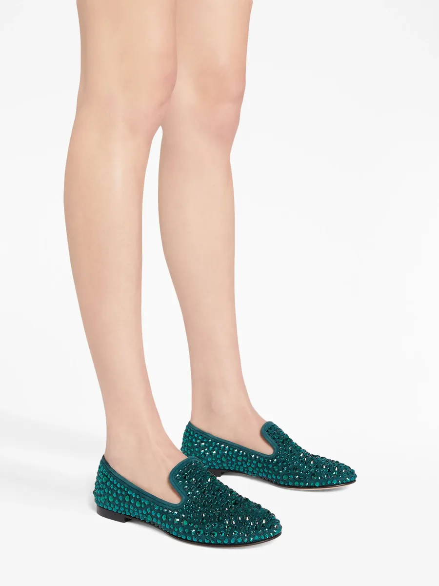Evangeline crystal-embellished loafers 10