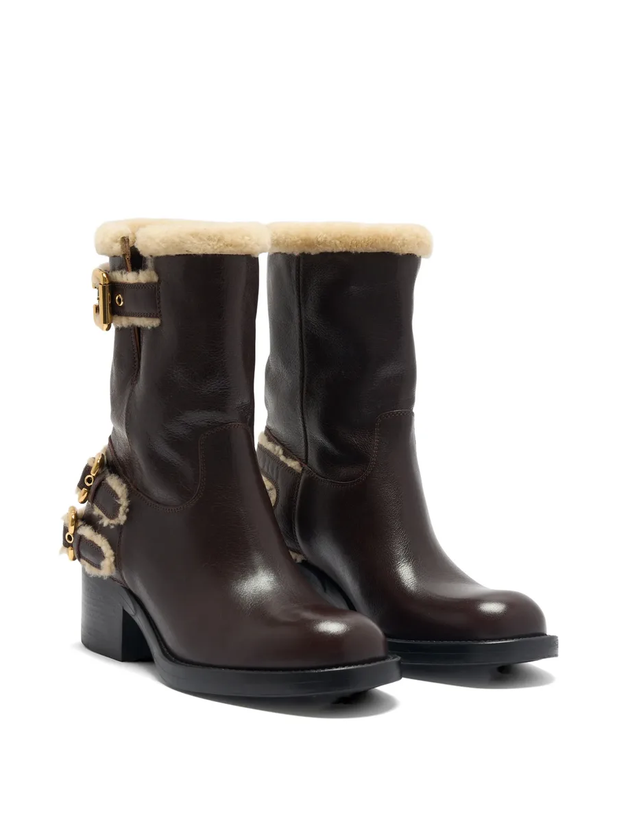 Dakota buckle shearling boots 3