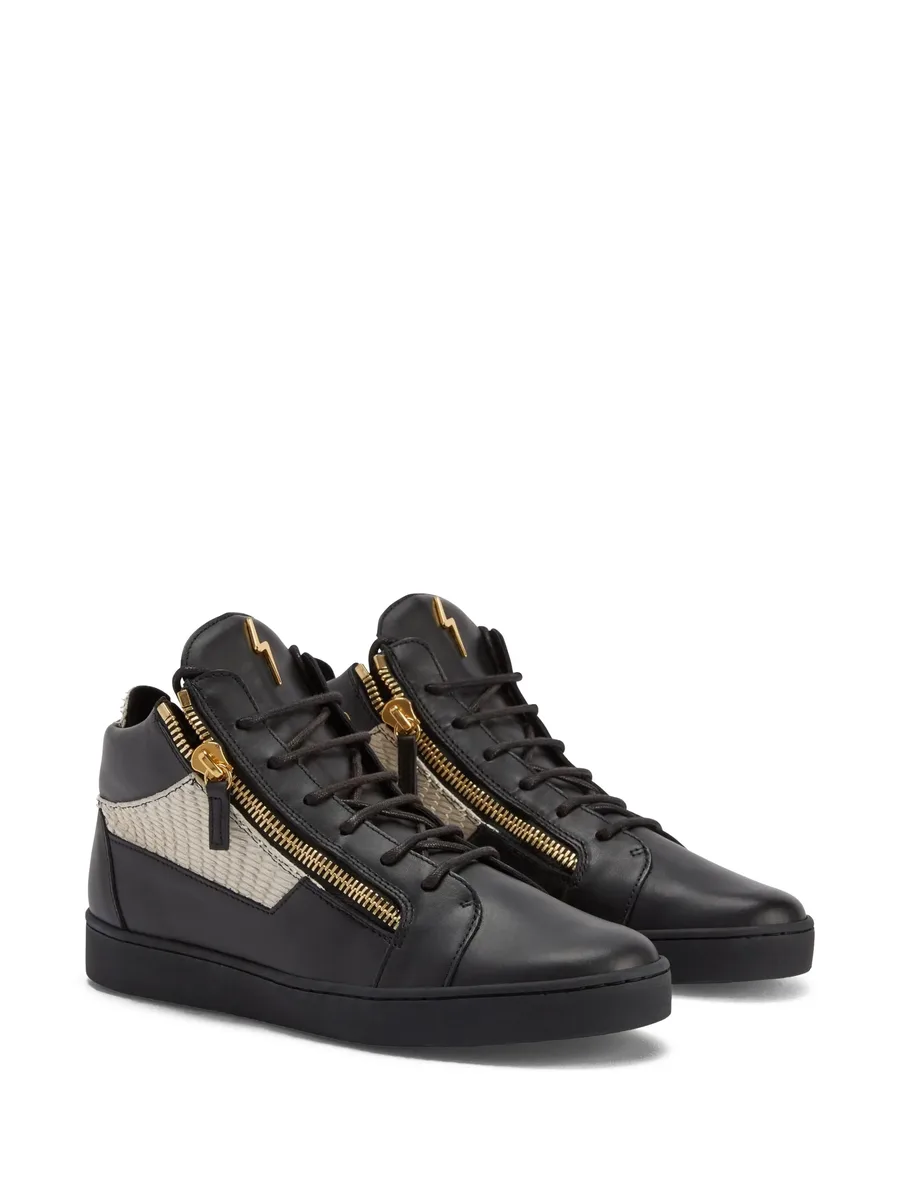 Kriss zip-fastening leather sneakers 3