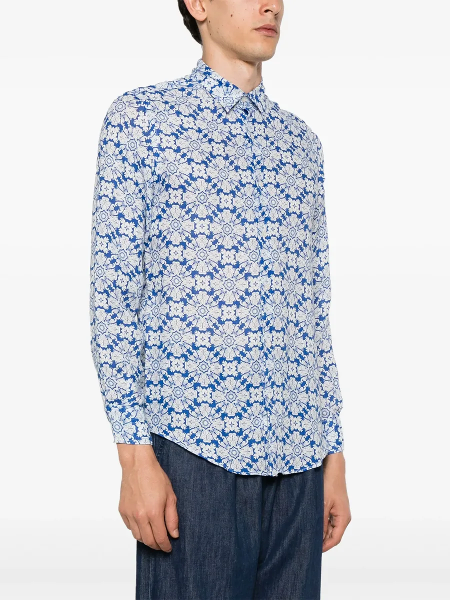 floral-print linen shirt 5