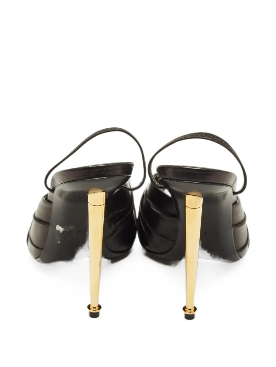 pleated slingback sandals 5