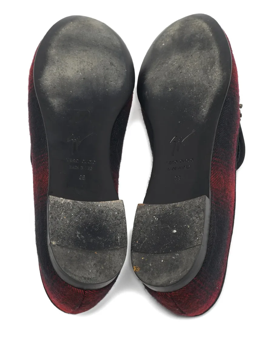 fabric crystal-embellished loafers 3