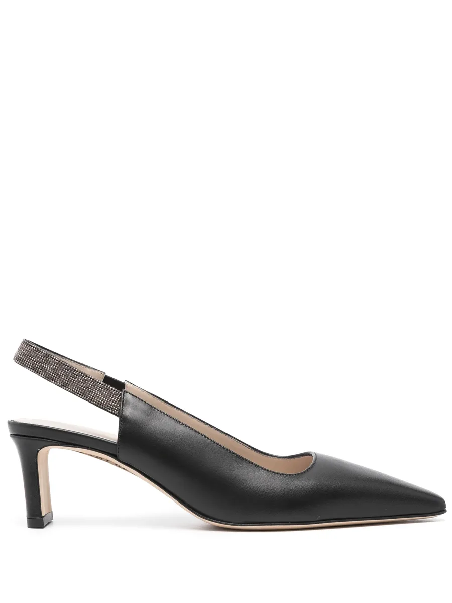 crystal-embellished leather pumps 1